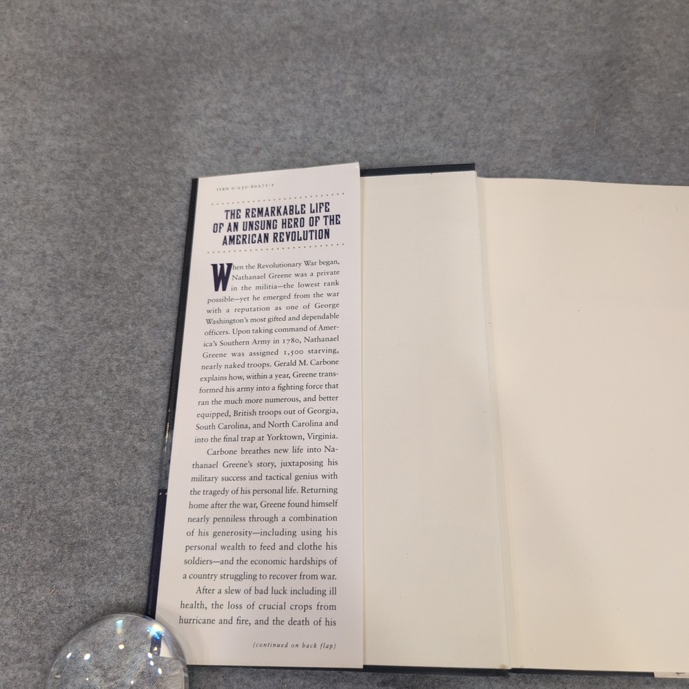 Nathanael Greene A Biography of the American Revolution Gerald Carbone Hardcover - Picture 3 of 6